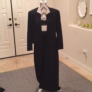 Couture evening gown and jacket